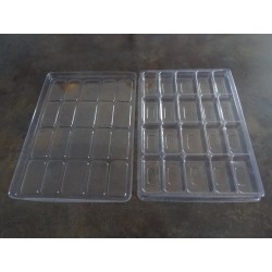 5 Transparent counters trays "