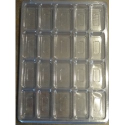 5 Transparent counters trays "