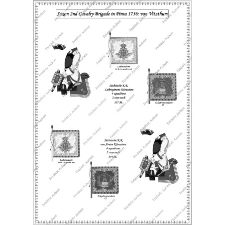 Saxony - Full Army - Uniforms and Flags 1756-1762
