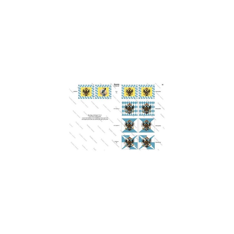 Bavarian Army: Flags to Print (4 plates)