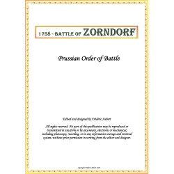 Zorndorf - Ordres de Bataille
