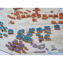 Waterloo 1815  en 3D (blocs en bois et étiquettes)