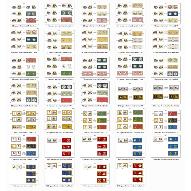 Hannovre: Drapeaux à Imprimer (17 planches)