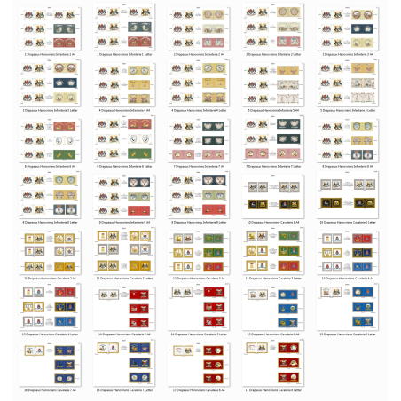 Hanoverian Army: Flags to Print (17 plates)