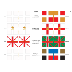 Armée Française - Garde + Infanterie : Drapeaux à Imprimer (28 planches)