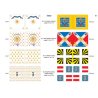 French Army - Garde + Infantry: Flags to Print (28 plates)