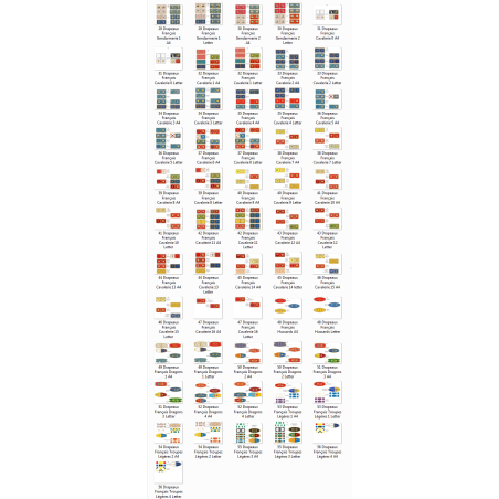 Armée Française - Cavalerie + Troupes légères: Drapeaux à Imprimer (28 planches)